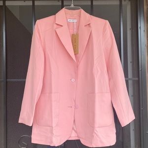 Pastel pink blazer w/pockets and lining, size small, never worn,mint condition!